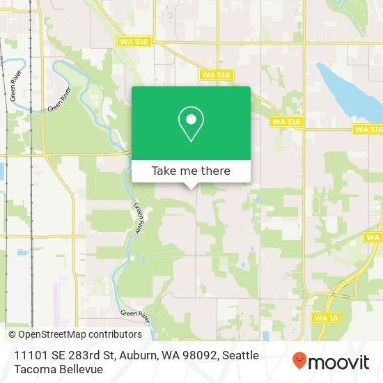 Mapa de 11101 SE 283rd St, Auburn, WA 98092