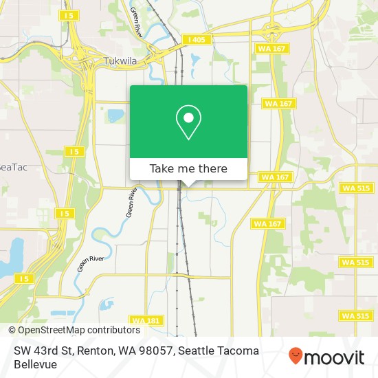 Mapa de SW 43rd St, Renton, WA 98057