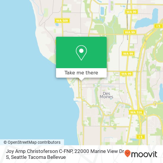 Mapa de Joy Arnp Christoferson C-FNP, 22000 Marine View Dr S