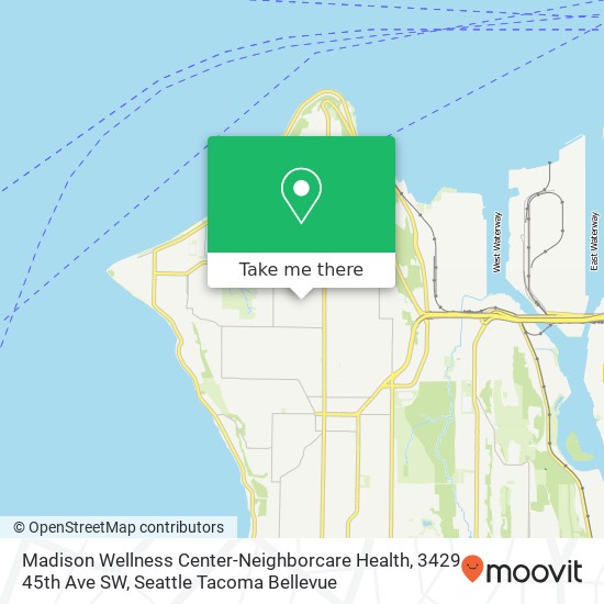 Madison Wellness Center-Neighborcare Health, 3429 45th Ave SW map