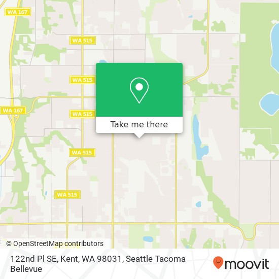 Mapa de 122nd Pl SE, Kent, WA 98031