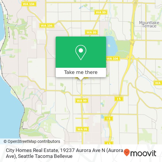 Mapa de City Homes Real Estate, 19237 Aurora Ave N