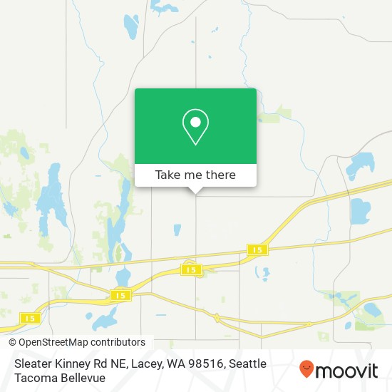 Mapa de Sleater Kinney Rd NE, Lacey, WA 98516