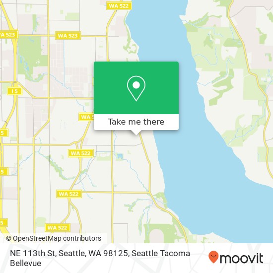 Mapa de NE 113th St, Seattle, WA 98125