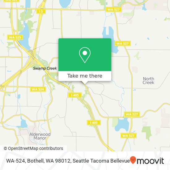 WA-524, Bothell, WA 98012 map