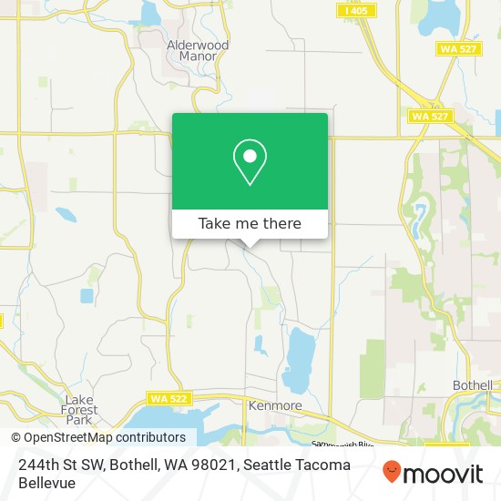 Mapa de 244th St SW, Bothell, WA 98021