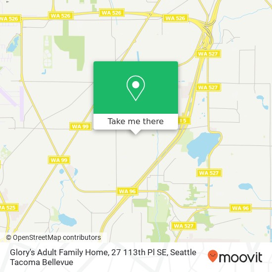 Glory's Adult Family Home, 27 113th Pl SE map