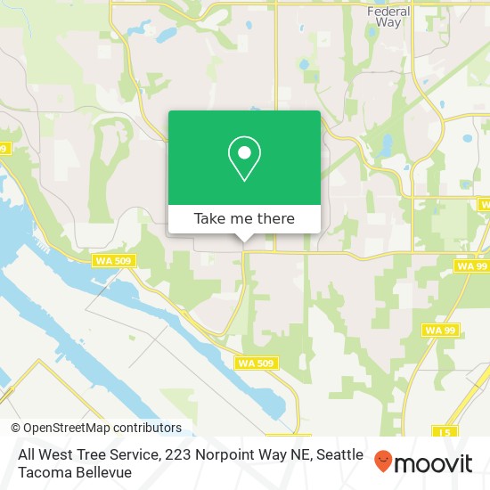 Mapa de All West Tree Service, 223 Norpoint Way NE