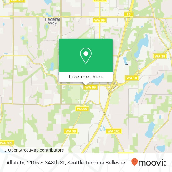 Mapa de Allstate, 1105 S 348th St
