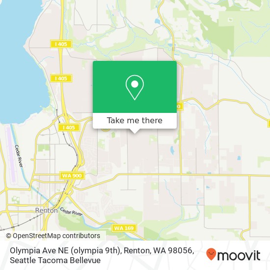 Olympia Ave NE (olympia 9th), Renton, WA 98056 map