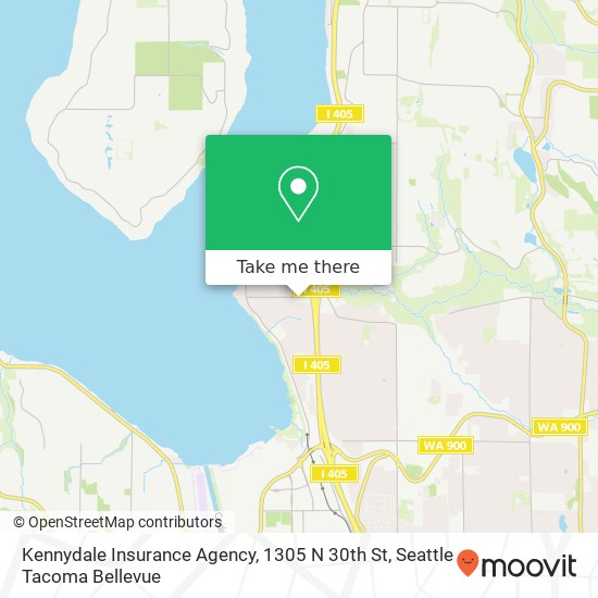 Mapa de Kennydale Insurance Agency, 1305 N 30th St