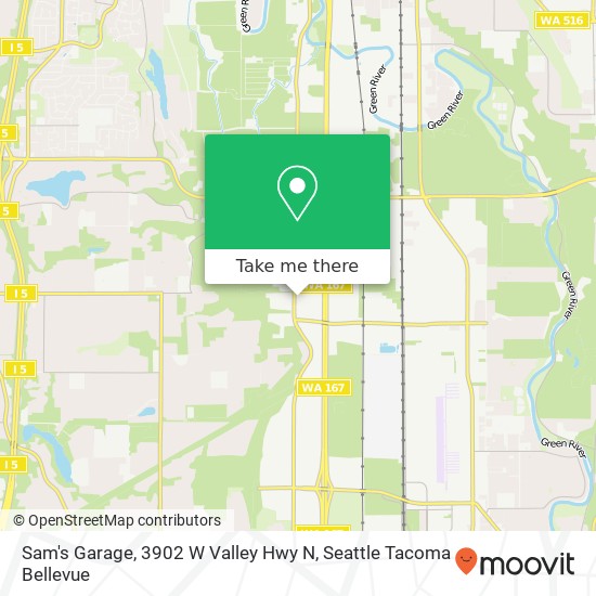 Mapa de Sam's Garage, 3902 W Valley Hwy N