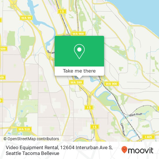 Mapa de Video Equipment Rental, 12604 Interurban Ave S