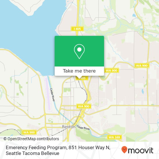 Mapa de Emerency Feeding Program, 851 Houser Way N