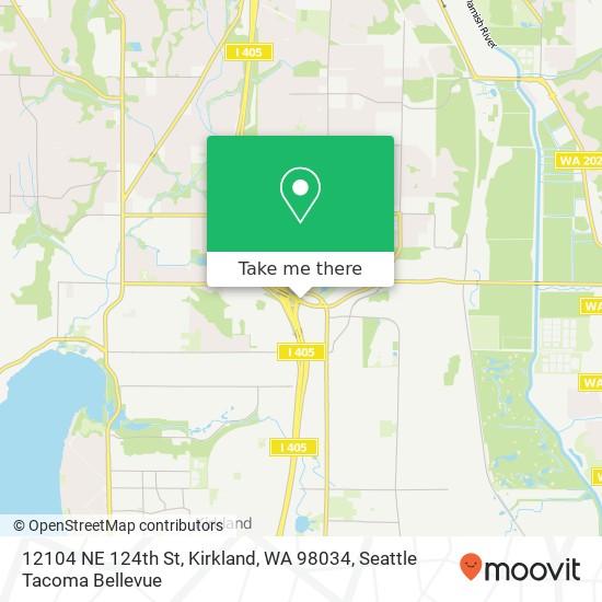 Mapa de 12104 NE 124th St, Kirkland, WA 98034