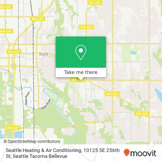 Mapa de Seattle Heating & Air Conditioning, 10125 SE 256th St