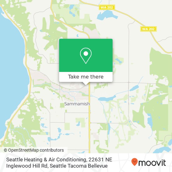 Mapa de Seattle Heating & Air Conditioning, 22631 NE Inglewood Hill Rd