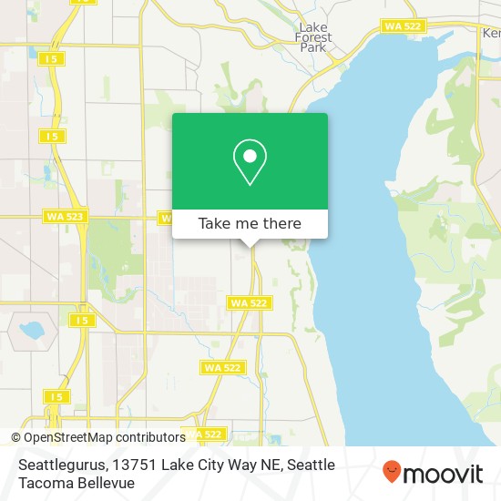 Mapa de Seattlegurus, 13751 Lake City Way NE