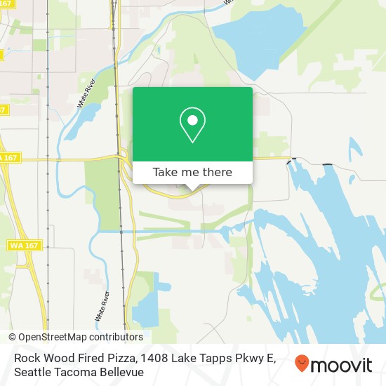 Mapa de Rock Wood Fired Pizza, 1408 Lake Tapps Pkwy E