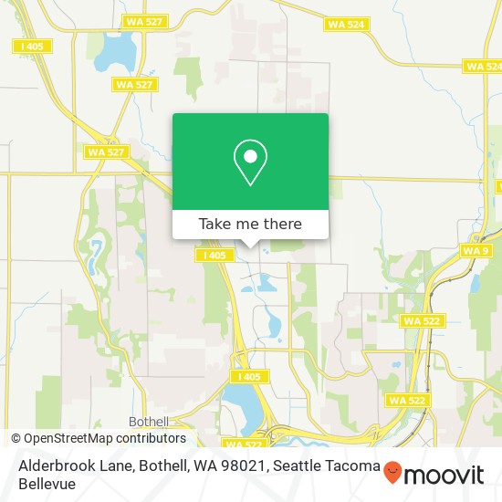 Alderbrook Lane, Bothell, WA 98021 map