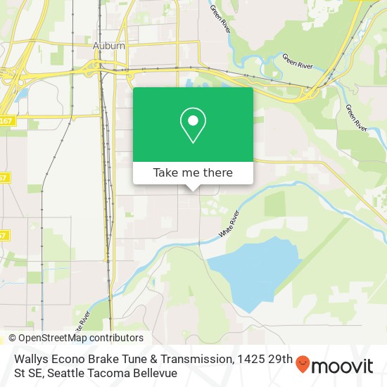 Mapa de Wallys Econo Brake Tune & Transmission, 1425 29th St SE