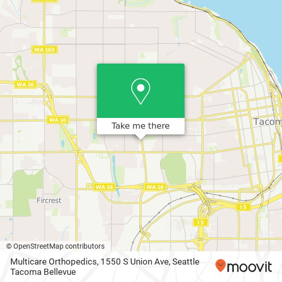 Multicare Orthopedics, 1550 S Union Ave map