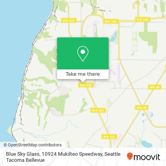 Mapa de Blue Sky Glass, 10924 Mukilteo Speedway