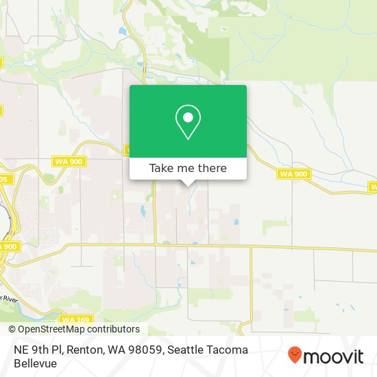 Mapa de NE 9th Pl, Renton, WA 98059