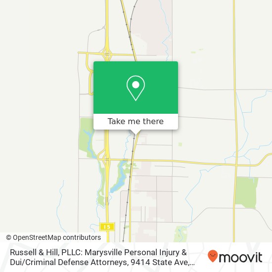 Mapa de Russell & Hill, PLLC: Marysville Personal Injury & Dui / Criminal Defense Attorneys, 9414 State Ave