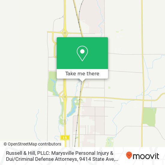 Russell & Hill, PLLC: Marysville Personal Injury & Dui / Criminal Defense Attorneys, 9414 State Ave map