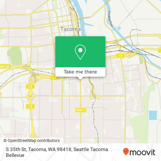 S 35th St, Tacoma, WA 98418 map