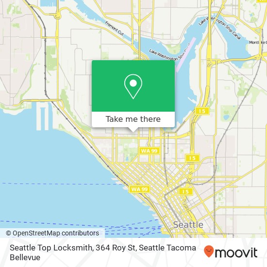 Mapa de Seattle Top Locksmith, 364 Roy St