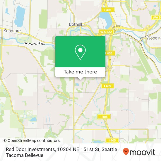 Mapa de Red Door Investments, 10204 NE 151st St