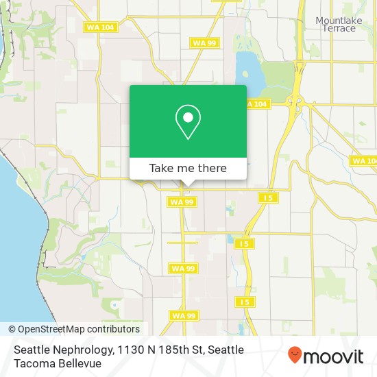 Mapa de Seattle Nephrology, 1130 N 185th St