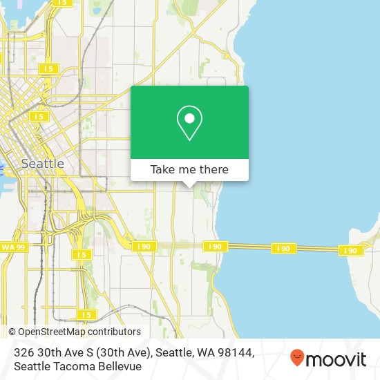 Mapa de 326 30th Ave S (30th Ave), Seattle, WA 98144