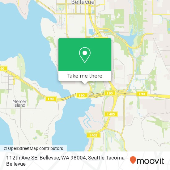 Mapa de 112th Ave SE, Bellevue, WA 98004