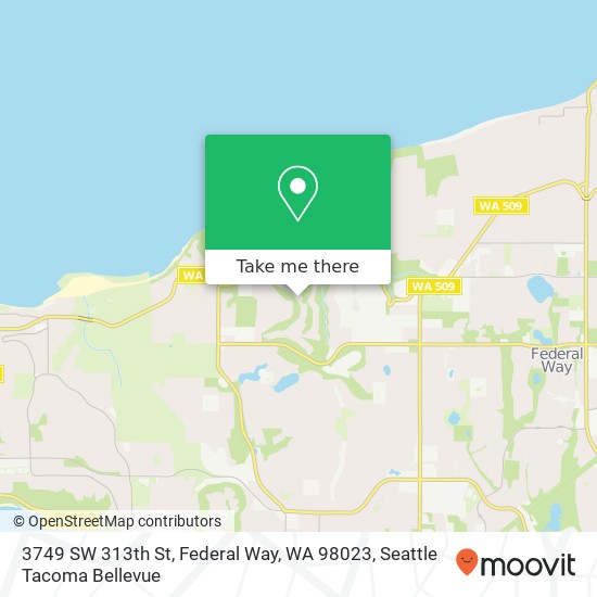 Mapa de 3749 SW 313th St, Federal Way, WA 98023