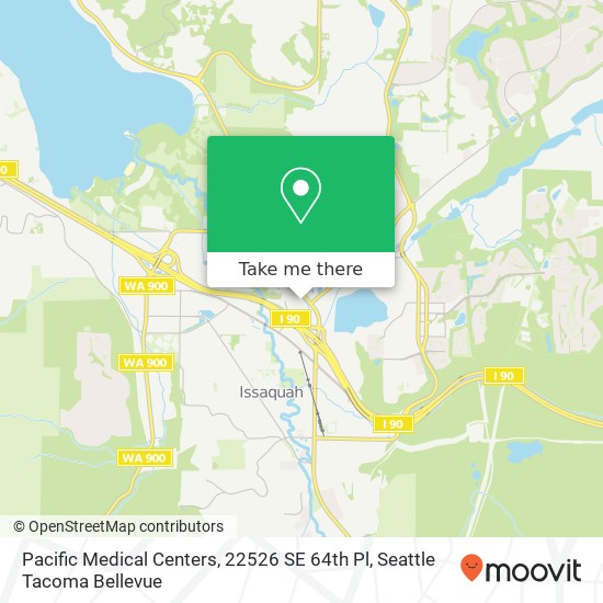 Pacific Medical Centers, 22526 SE 64th Pl map
