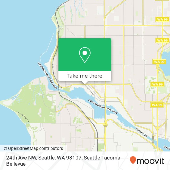 Mapa de 24th Ave NW, Seattle, WA 98107