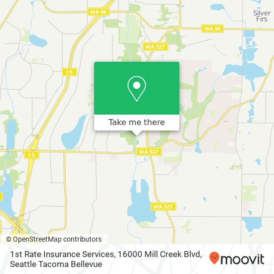 Mapa de 1st Rate Insurance Services, 16000 Mill Creek Blvd