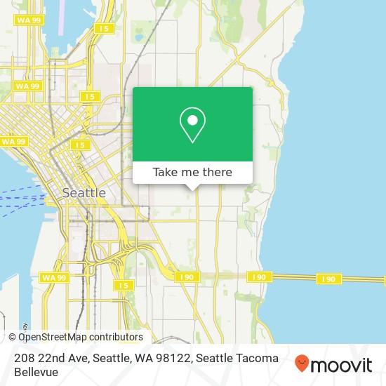 Mapa de 208 22nd Ave, Seattle, WA 98122