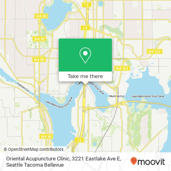 Mapa de Oriental Acupuncture Clinic, 3221 Eastlake Ave E