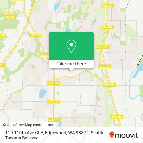 Mapa de 110 110th Ave Ct E, Edgewood, WA 98372