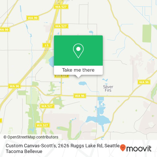 Mapa de Custom Canvas-Scott's, 2626 Ruggs Lake Rd