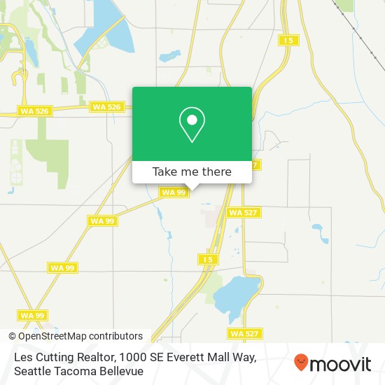 Les Cutting Realtor, 1000 SE Everett Mall Way map