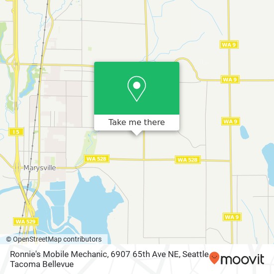 Mapa de Ronnie's Mobile Mechanic, 6907 65th Ave NE