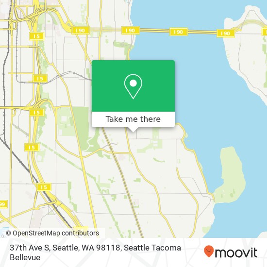Mapa de 37th Ave S, Seattle, WA 98118