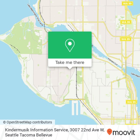 Mapa de Kindermusik Information Service, 3007 22nd Ave W