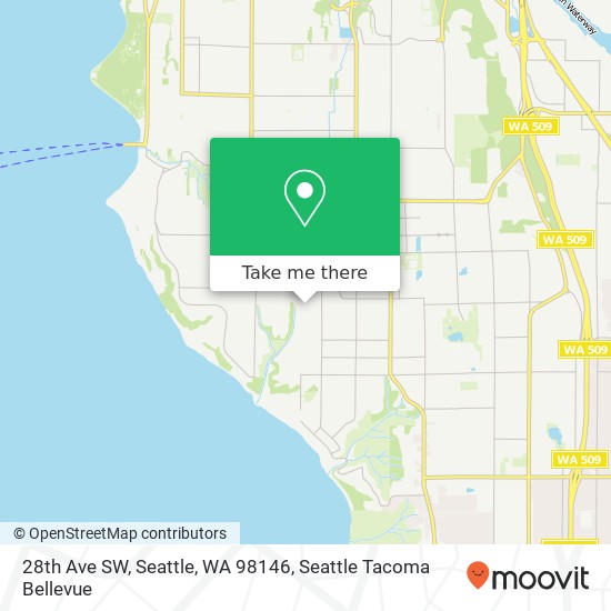 Mapa de 28th Ave SW, Seattle, WA 98146