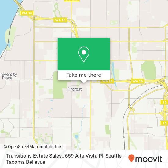 Mapa de Transitions Estate Sales,, 659 Alta Vista Pl